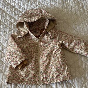 Zara Girls Floral Jacket with Fleece Lined Hood